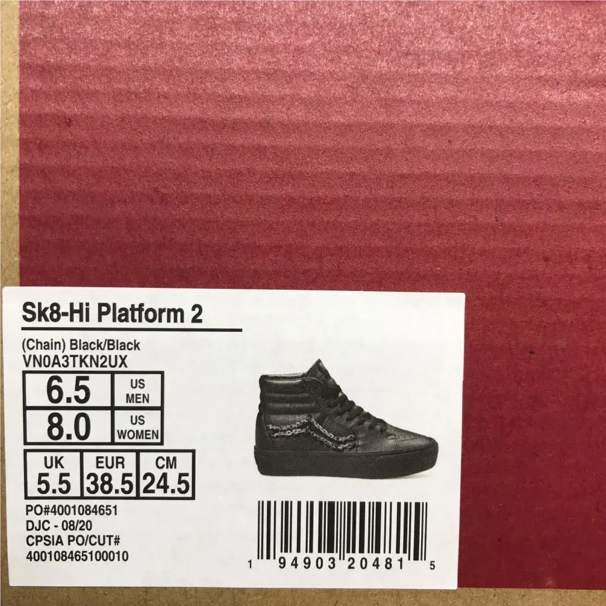 Vans shoes - Vans Sk8 Hi - VN0A3TKN2UX - Black (UPC: 0194903204815) 5