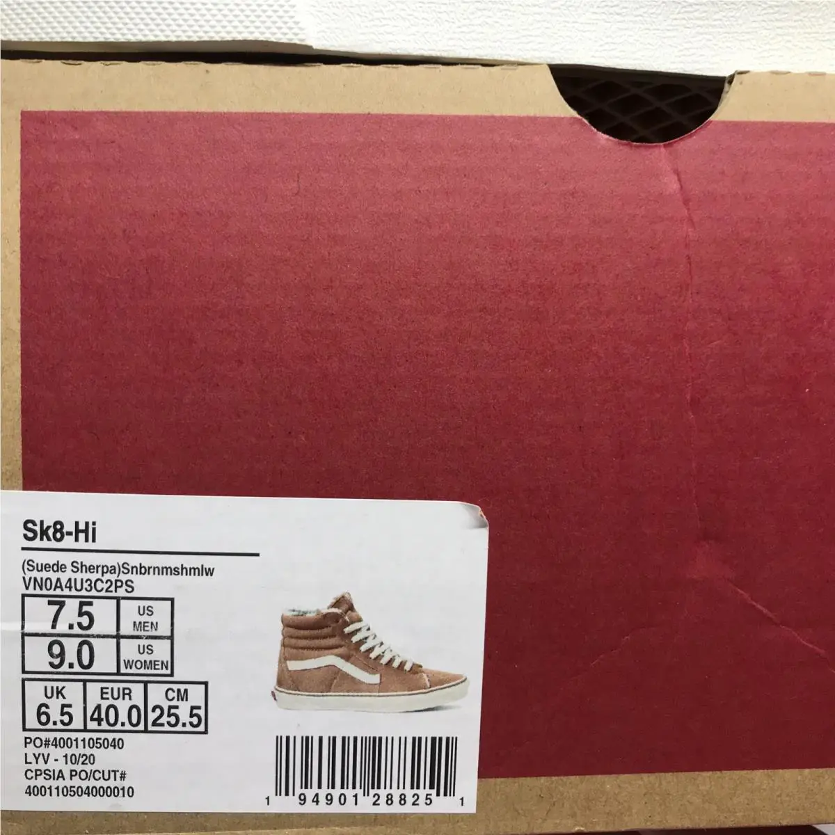 Vans shoes - VANS SK8-Hi Reissue - Reissue - Sunburn - Orange / Marshmallow - White (UPC: 0194901288251) 6