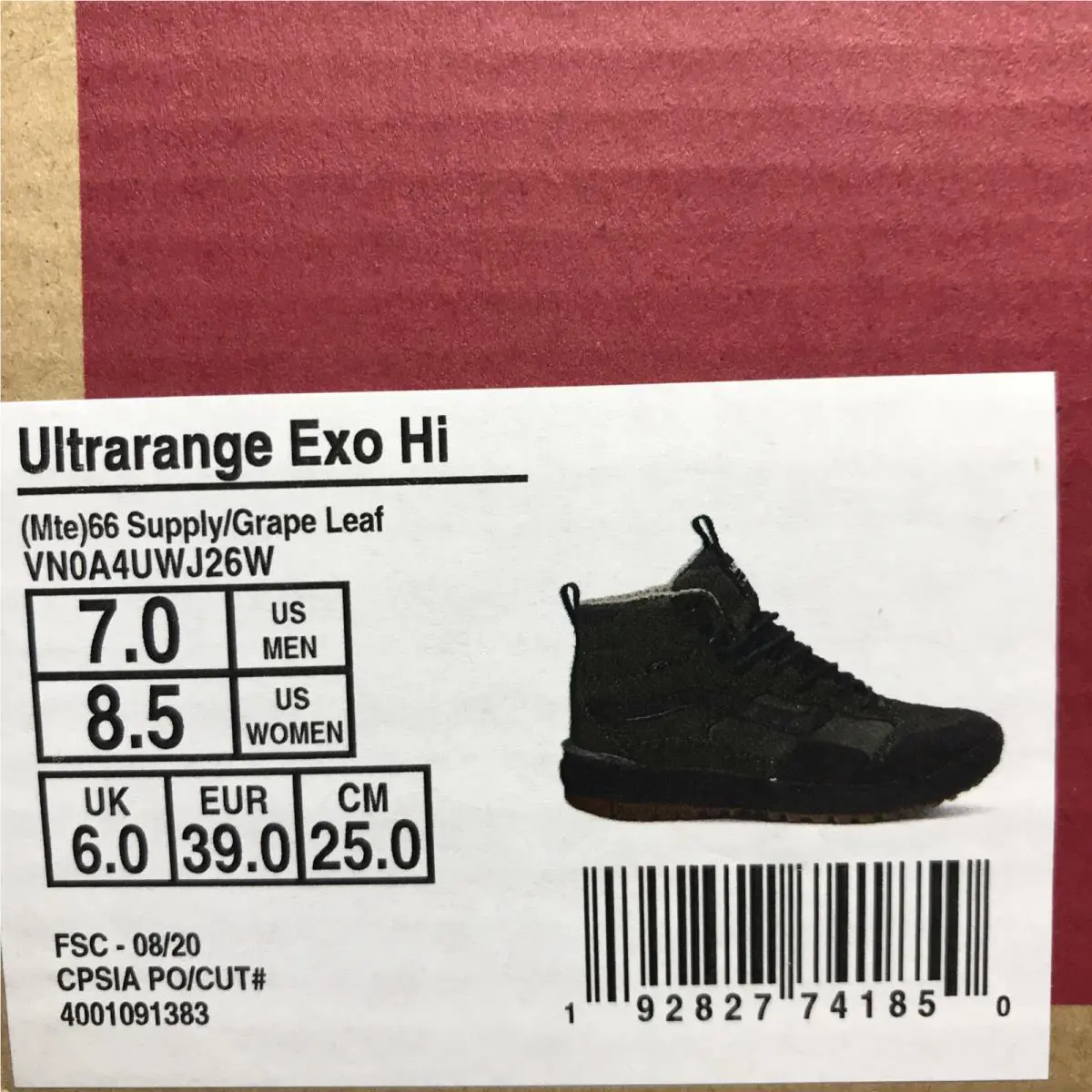 Vans shoes - VANS UltraRange - UltraRange - VN0A4UWJ26W - Grape Leaf Green / Black / Gum (UPC: 0192827741850) 7
