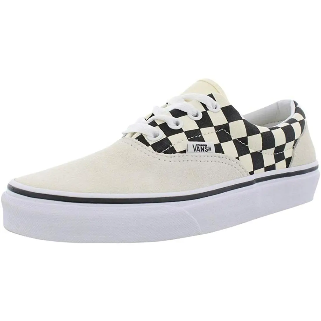 Vans Mens U Era Primary Check Marshmallow Black Size 7.5