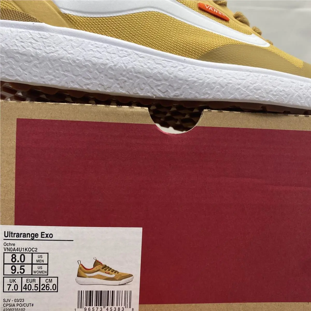Vans shoes - VANS UltraRange - UltraRange - VN0A4U1KOC2 - Ochre Yellow Orange White, Manufacturer: Ochre (UPC: 0196573453838) 5