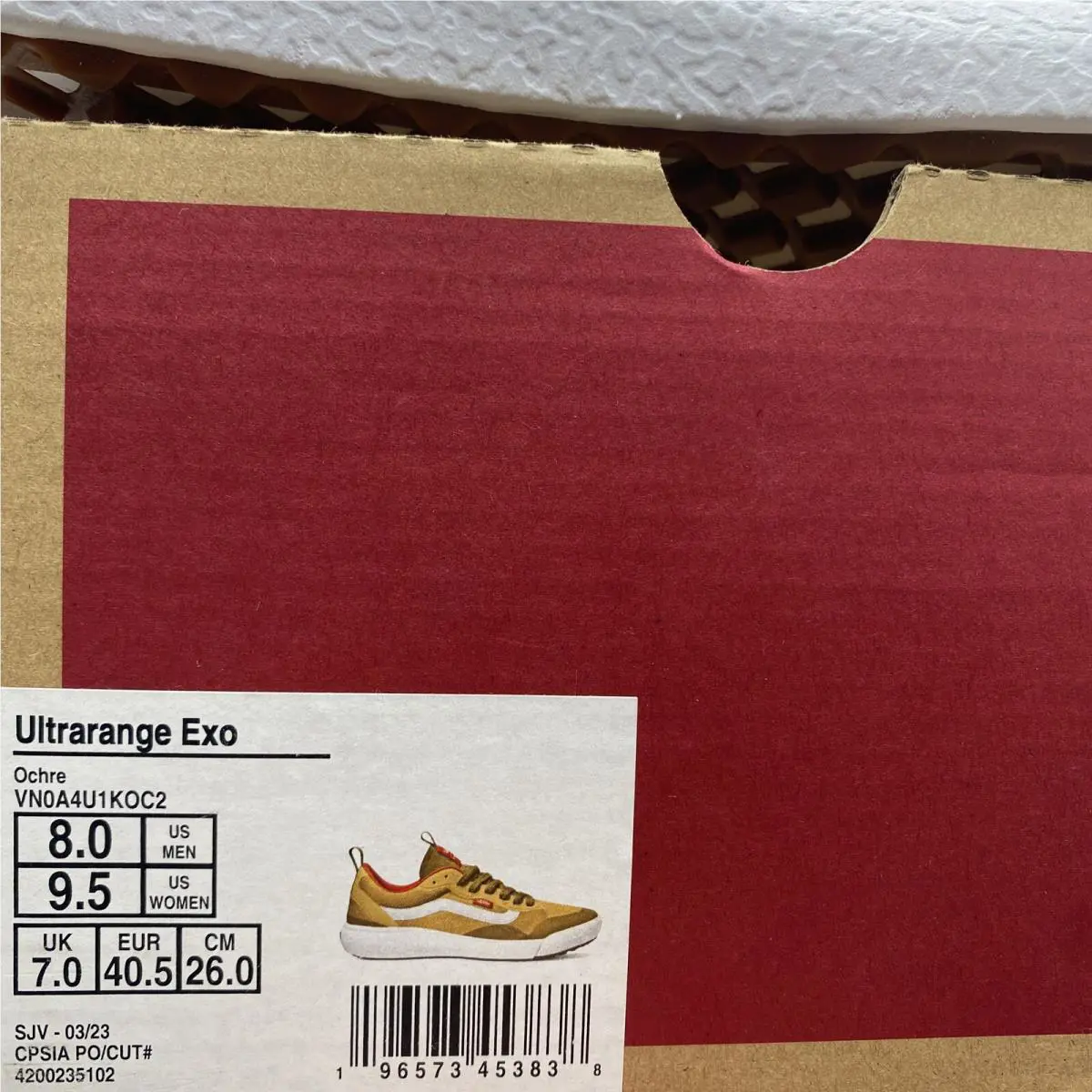 Vans shoes - VANS UltraRange - UltraRange - VN0A4U1KOC2 - Ochre Yellow Orange White, Manufacturer: Ochre (UPC: 0196573453838) 6
