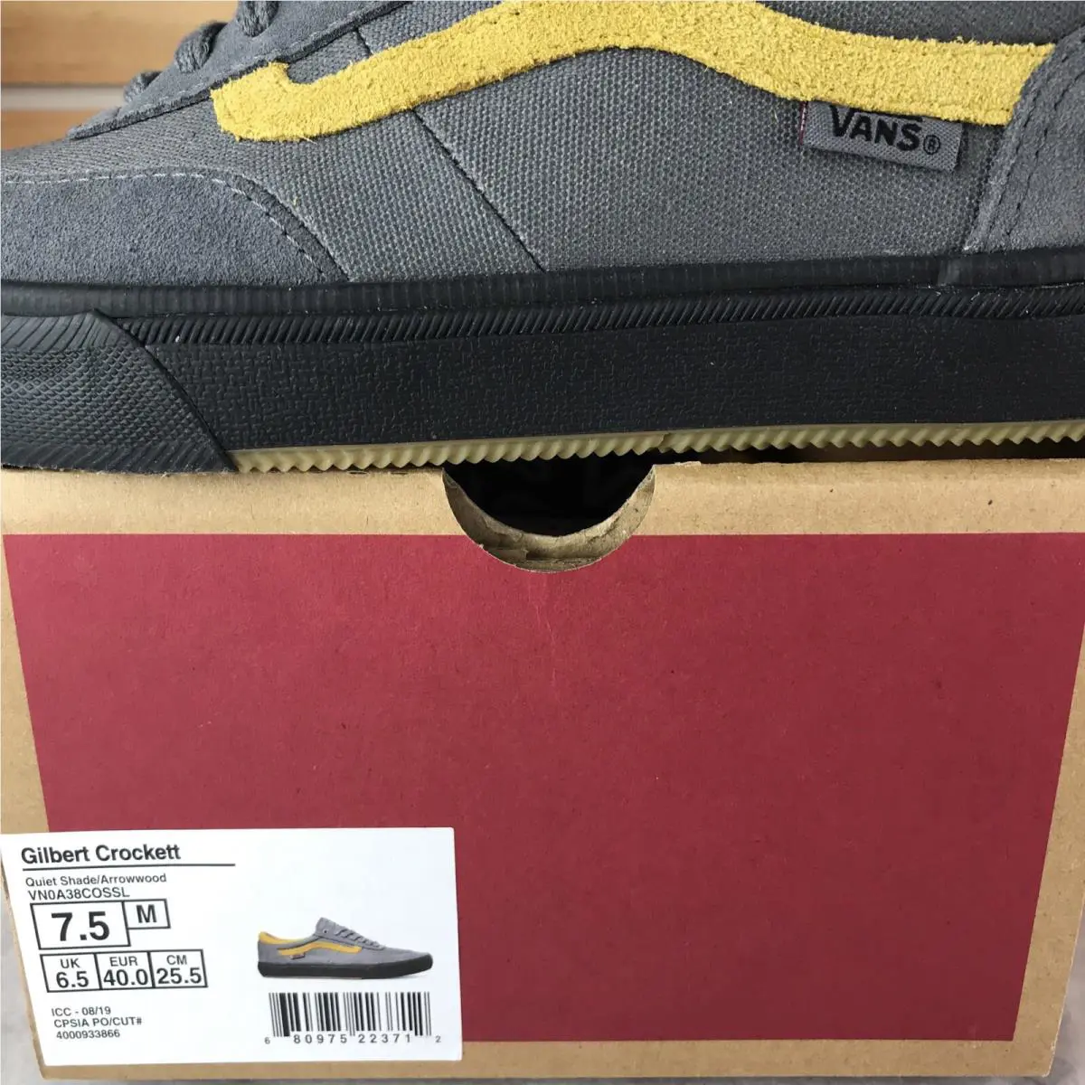 Vans shoes - Gilbert Crockett - Gilbert Crockett - VN0A38COSSL - Gray - Grey / Yellow / Black, Manufacturer: Quiet Shade / Arrowwood (UPC: 0680975223712) 4