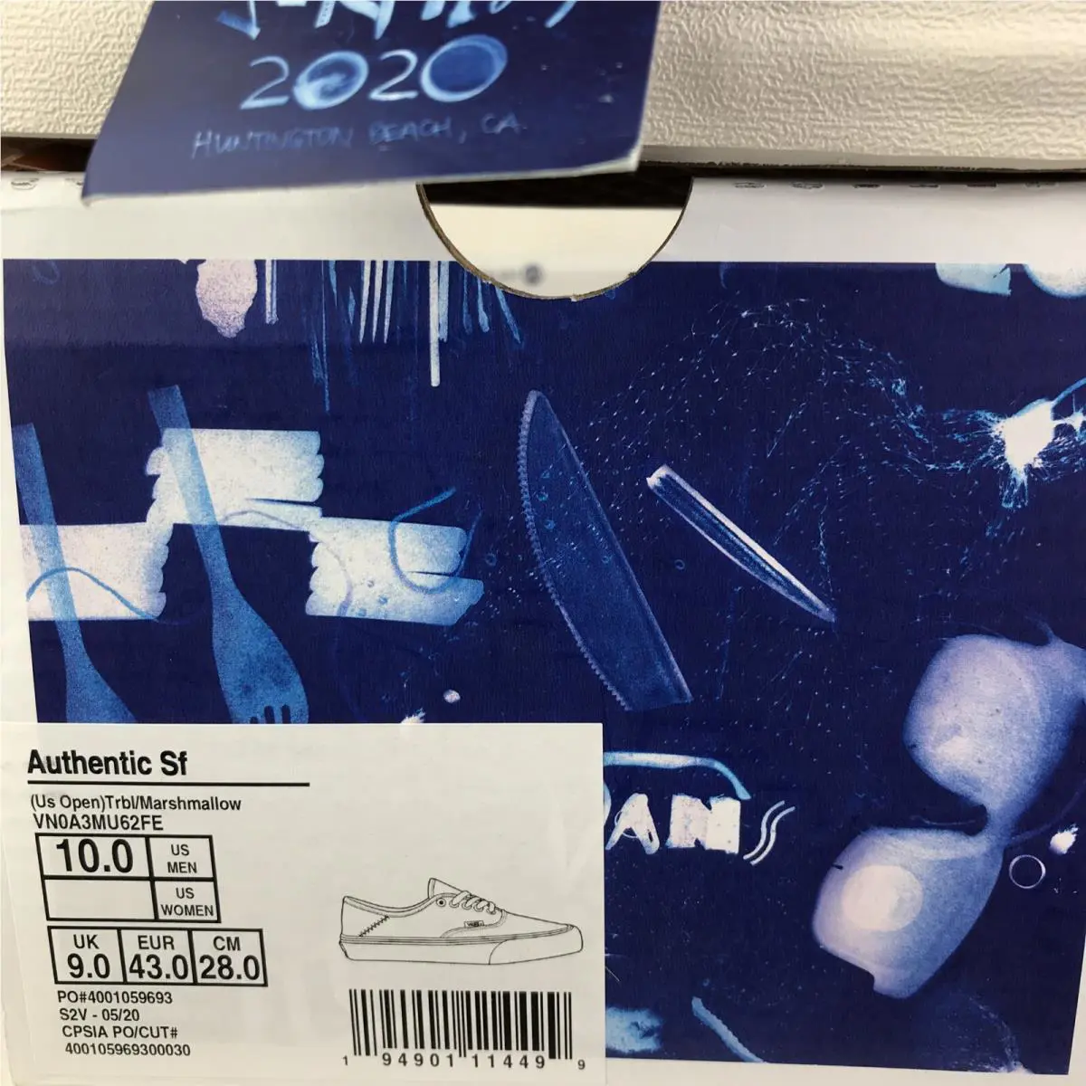 Vans shoes - VANS Authentic - Authentic - VN0A3MU62FE - Blue / White (UPC: 0194901114499) 5