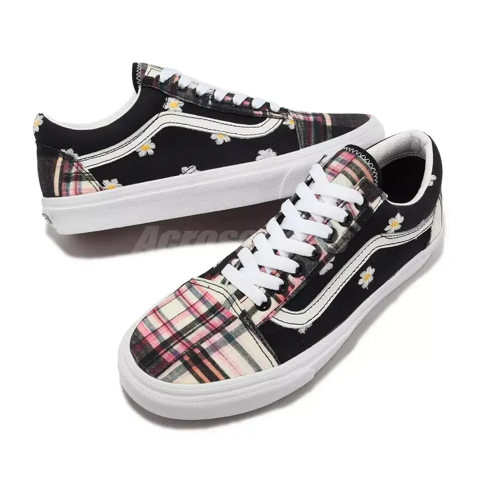 Vans shoes - Black / Floral Plaid Patchwork 2