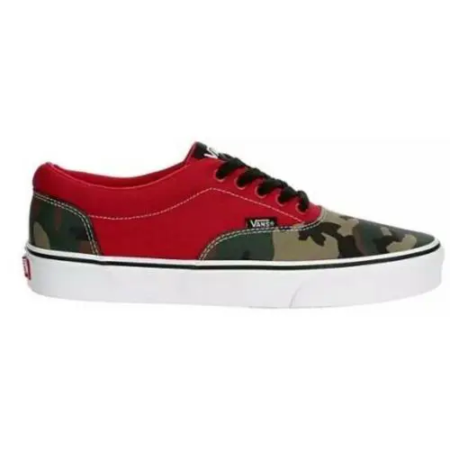 Vans Doheny Men`s Shoes Sneakers Skating Casual Low Top Skate Size 8 - Mixed Camo/Chili Pepper/White