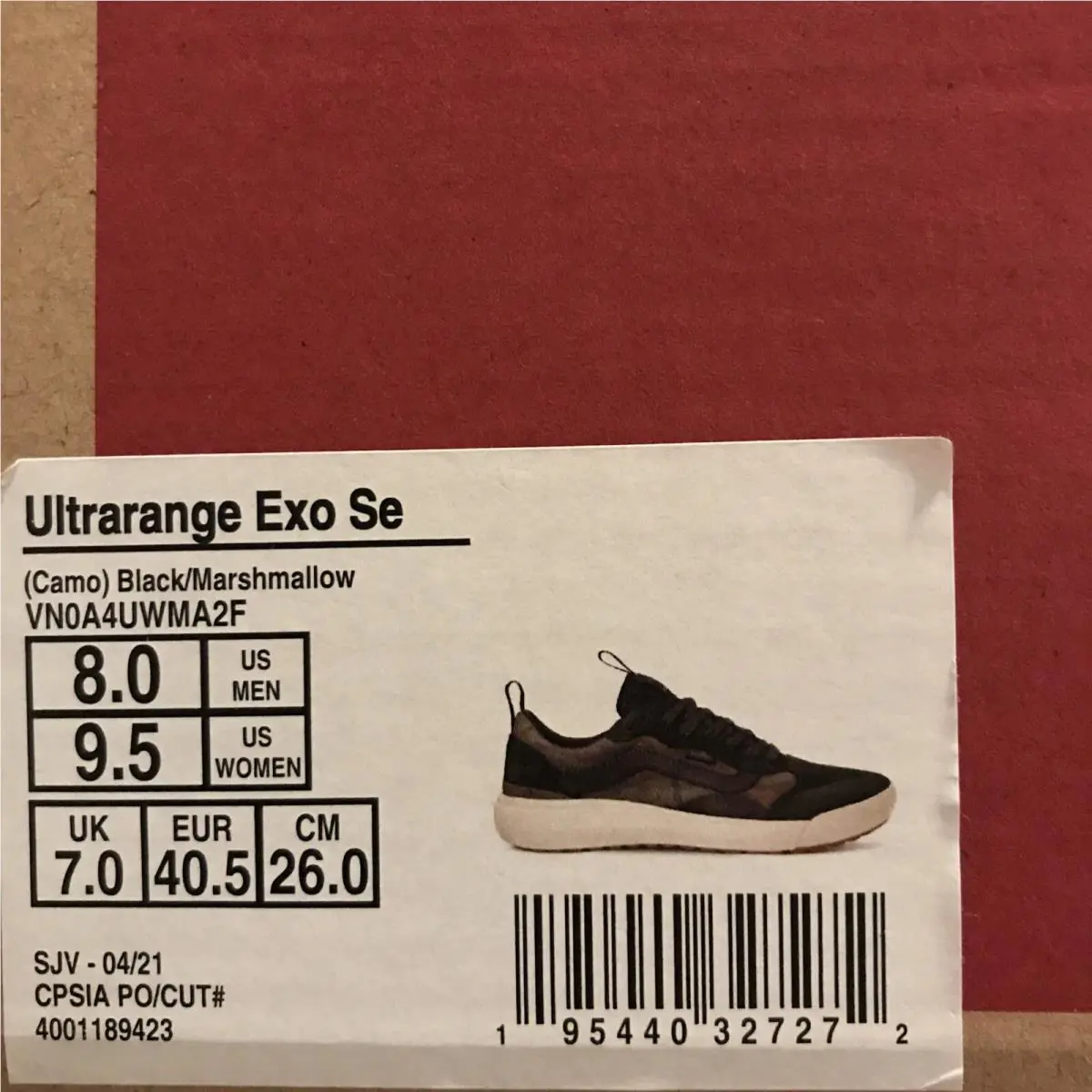 Vans shoes - VANS Ultrarange Exo - Ultrarange Exo - VN0A4UWMA2F - Camo Black Green Brown White Marshmallow (UPC: 0195440327272) 4