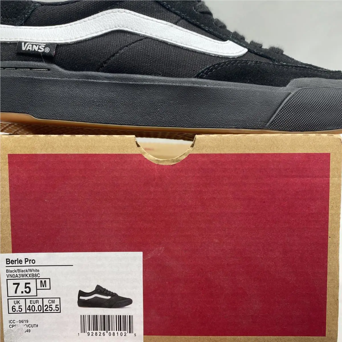 Vans shoes - VANS Berle Pro - Berle Pro - VN0A3WKXB8C - Black / White (UPC: 0192826081025) 5
