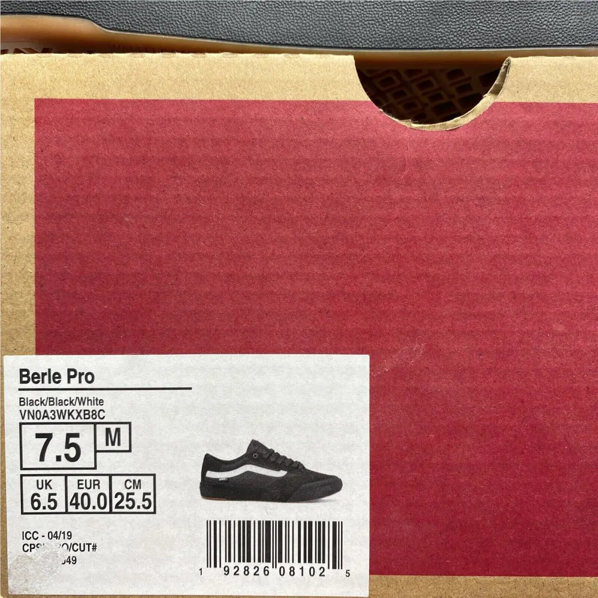 Vans shoes - VANS Berle Pro - Berle Pro - VN0A3WKXB8C - Black / White (UPC: 0192826081025) 6