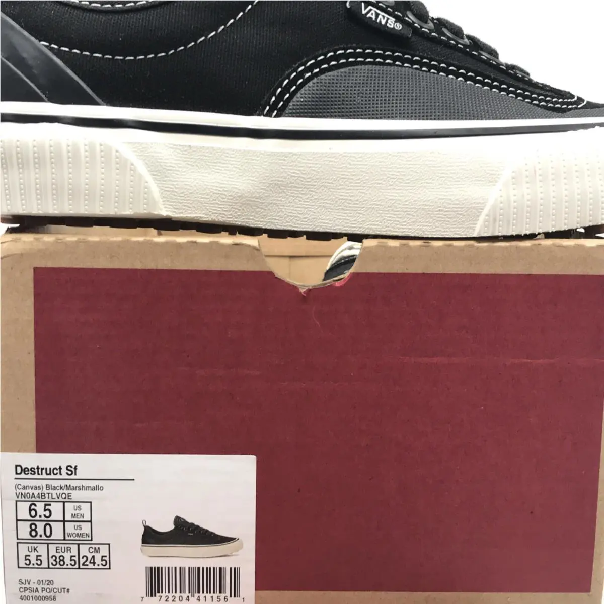 Vans shoes - VANS Deconstruct Sf - Deconstruct - VN0A4BTLVQE - Black / White (UPC: 0772204411561) 4