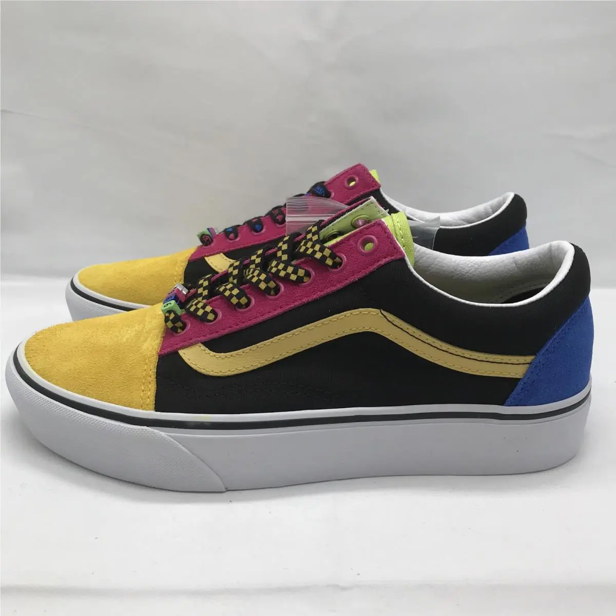 Vans shoes - VANS Old Skool - Old Skool - VN0A3B3U21X - Black / Yellow / Pink / Blue / Green / White, Manufacturer: Multi-Colored / True White (UPC: 0192825762840) 1