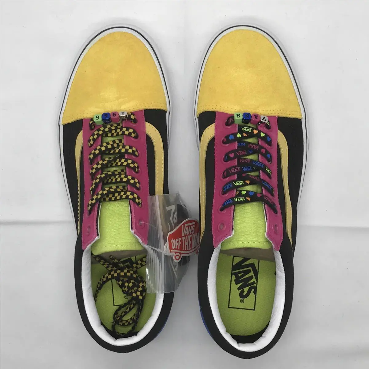Vans shoes - VANS Old Skool - Old Skool - VN0A3B3U21X - Black / Yellow / Pink / Blue / Green / White, Manufacturer: Multi-Colored / True White (UPC: 0192825762840) 2