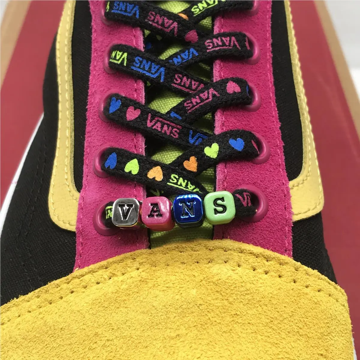 Vans shoes - VANS Old Skool - Old Skool - VN0A3B3U21X - Black / Yellow / Pink / Blue / Green / White, Manufacturer: Multi-Colored / True White (UPC: 0192825762840) 6