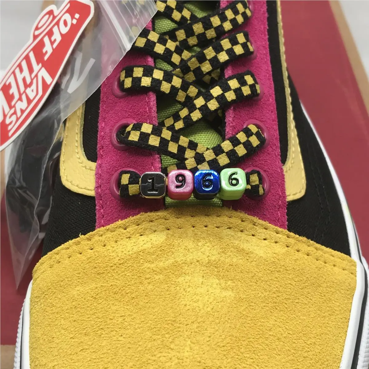 Vans shoes - VANS Old Skool - Old Skool - VN0A3B3U21X - Black / Yellow / Pink / Blue / Green / White, Manufacturer: Multi-Colored / True White (UPC: 0192825762840) 7