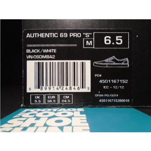 Vans shoes - Authentic 69 Pro S - Authentic Pro - Black 6