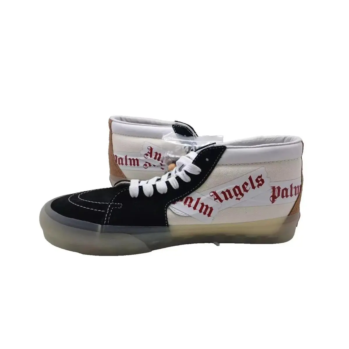 Vault Palm Angels Sk8 Mid LX Black Chipmunk Skate Shoes Men 9 / Women 10 by Vans