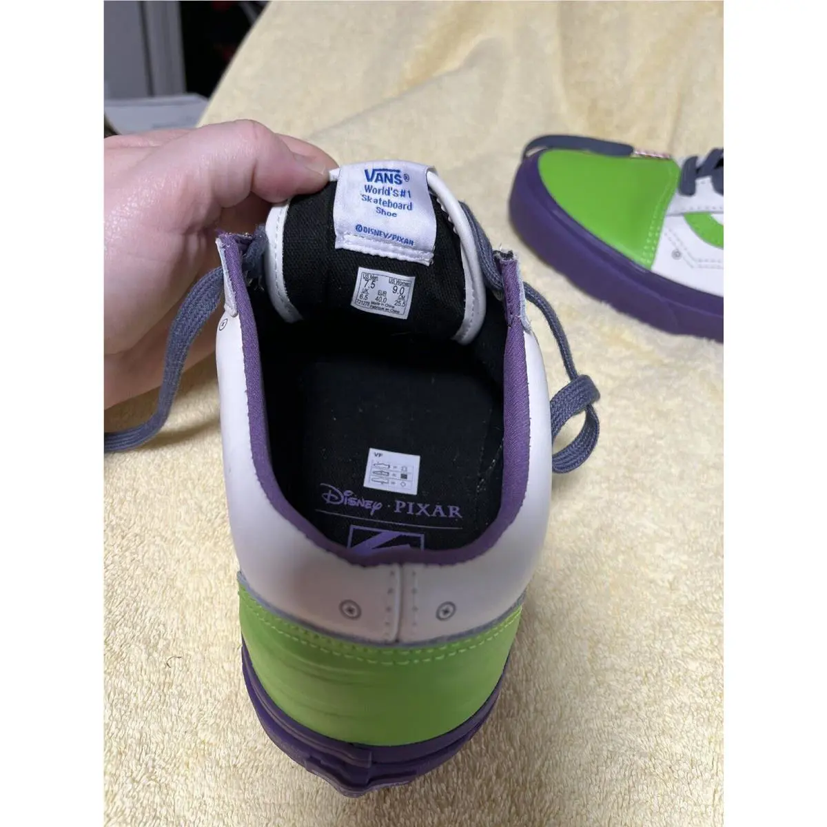 Vans shoes - Pixar Buzz Lightyear - Pixar Buzz Lightyear - White Green Purple (UPC: 0190541571654) 6