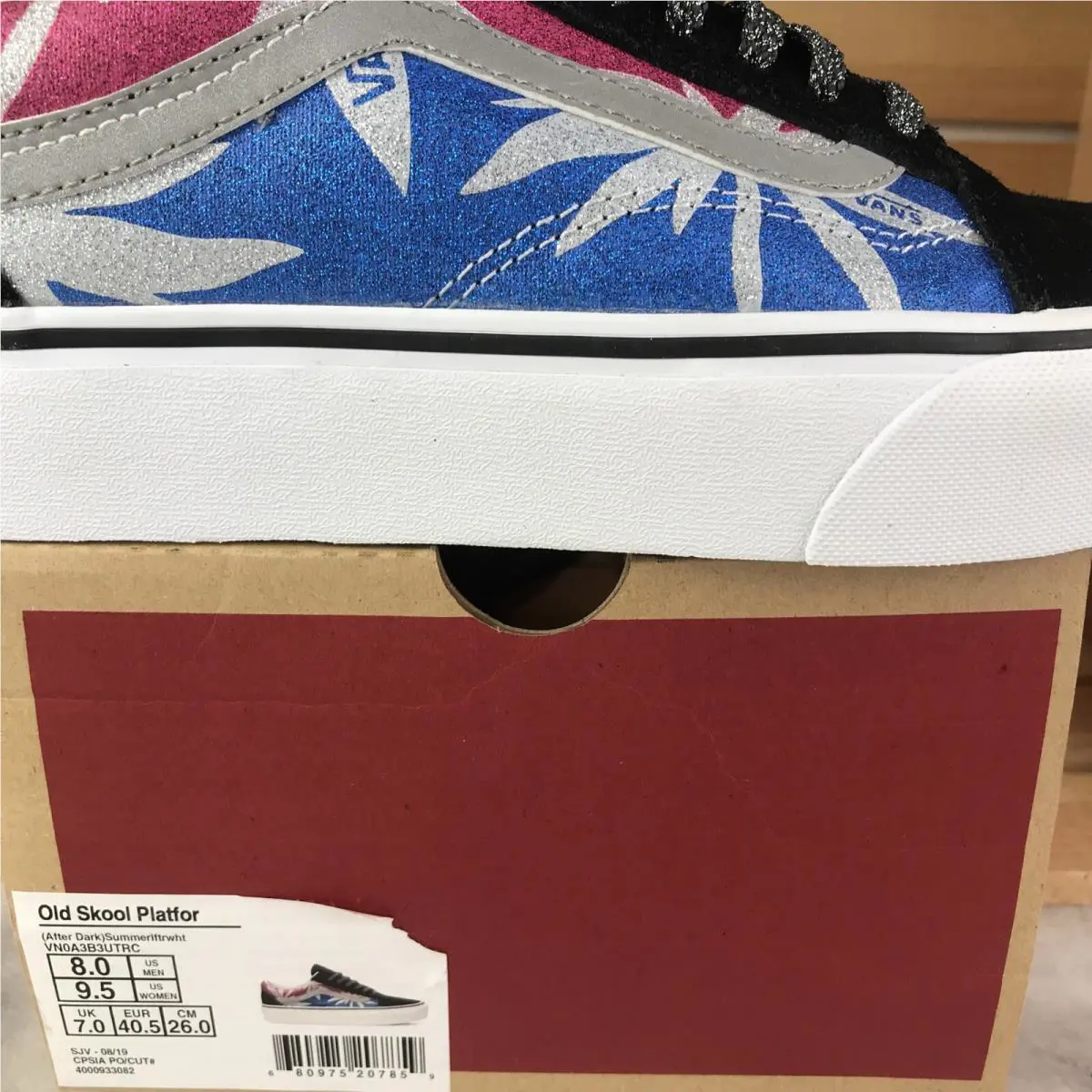 Vans shoes - VANS Old Skool Platform - Old Skool Platform - 0A3B3UTRC - Pink / Gray-Grey~Silver / White (UPC: 0680975207859) 3