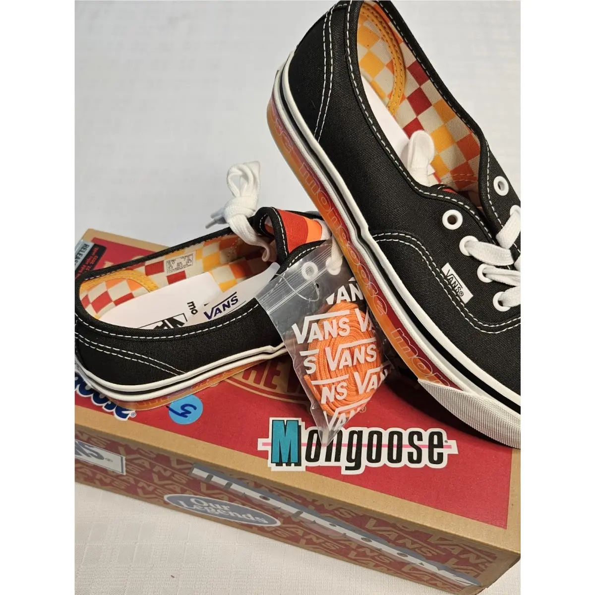 Vans Authentic Mens Size 6 Women 7.5 Vans - Our Legends x Vans 44 DX Mongoose - Black
