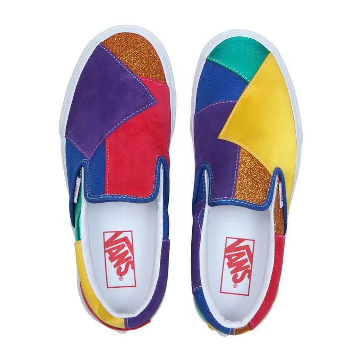 Vans shoes - multi Patchwork red blue gold green yellow purple 2