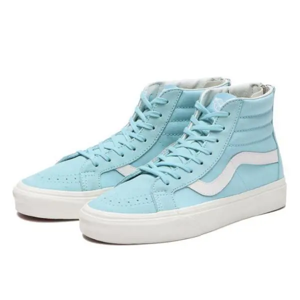 Vans SK8-HI Reissue Zipper Unisex Men Size 6.5 = Women Size 8 Shoes Blue Sky - BLUE SKY / WHITE