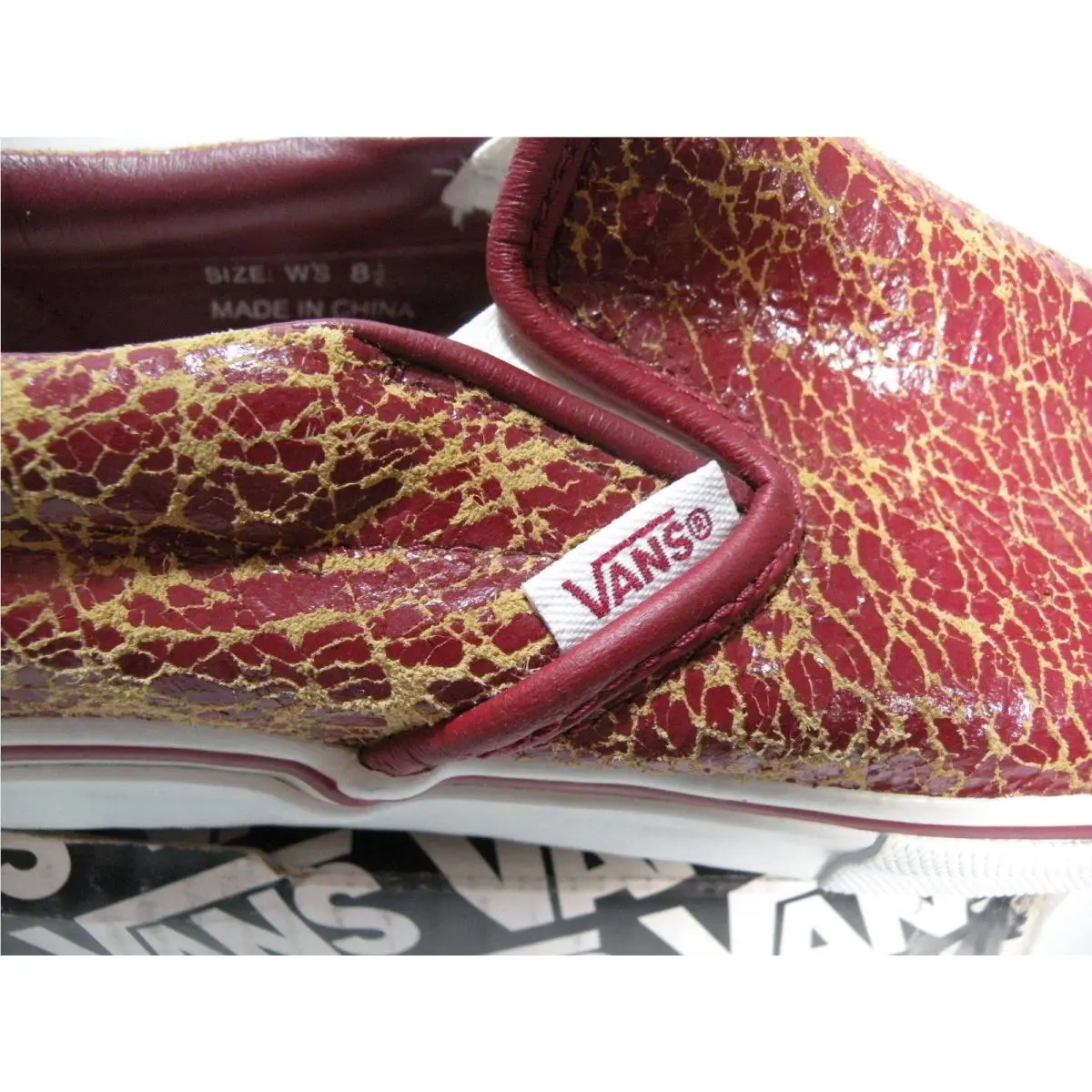 Vans shoes - BURGUNDY / TAN 3