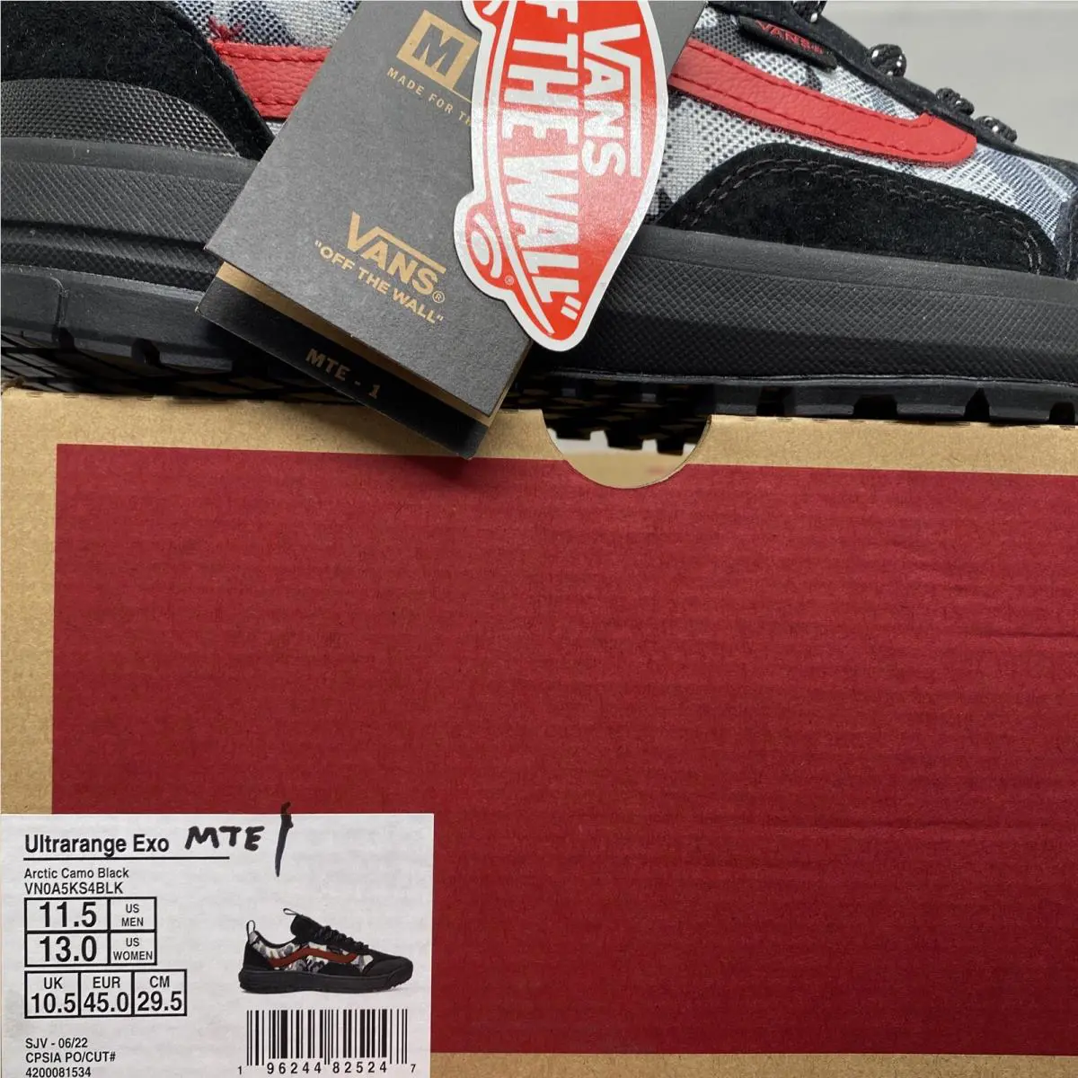 Vans shoes - VANS UltraRange Exo - UltraRange Exo - VN0A5KS4BLK - Arctic Camo Black Red White Gray Grey (UPC: 0196244825247) 5