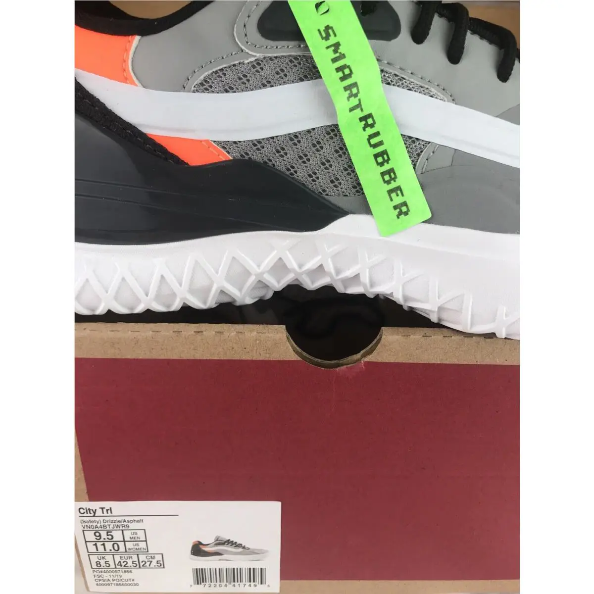 Vans shoes - City Trl - City Trl - VN0A4BTJWR9 - Gray - Grey / Orange / Off White (UPC: 0772204417495) 4