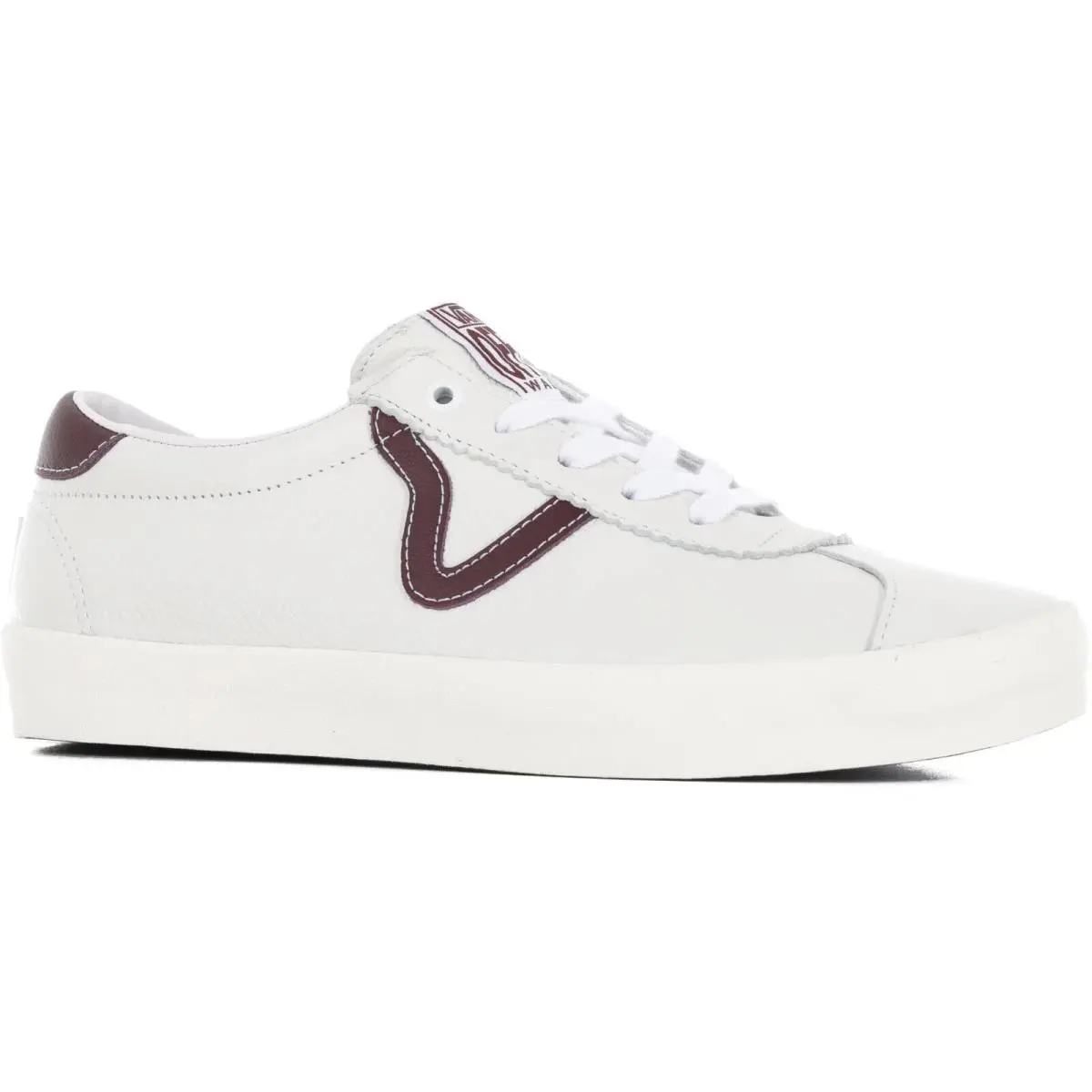 Mens Vans Skate Sport Shoes 9 Benny Urban Marshmallow Burgundy White - White