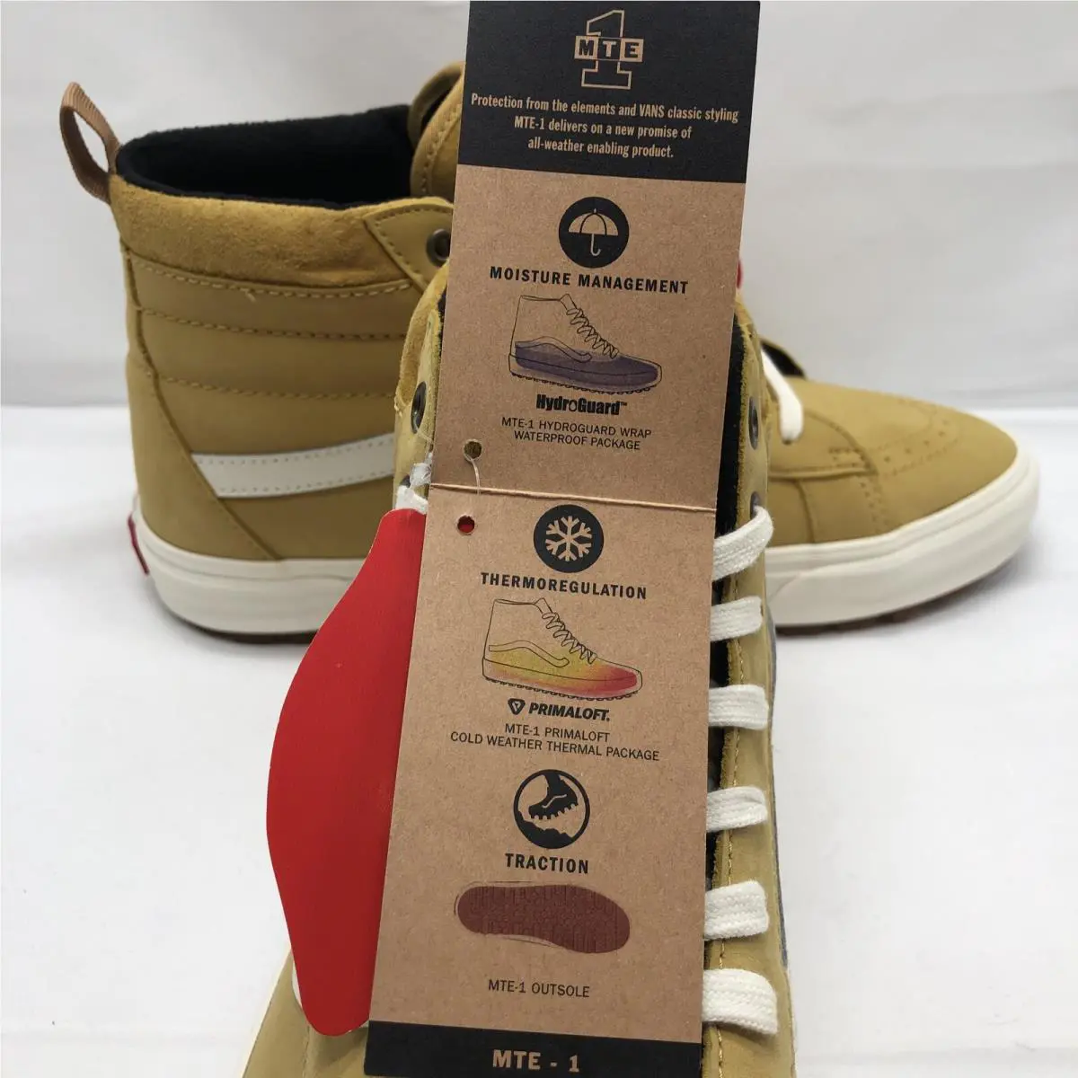 Vans shoes - VANS Sk8 Hi MTE-1 - VN0A5HZYA09 - Tinsel Nubuck White Tan Gum (UPC: 0195439368613) 5