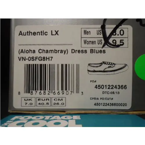 Vans shoes - Vans Authentic LX - Authentic - VN-0SFG8H7 - Blue 9