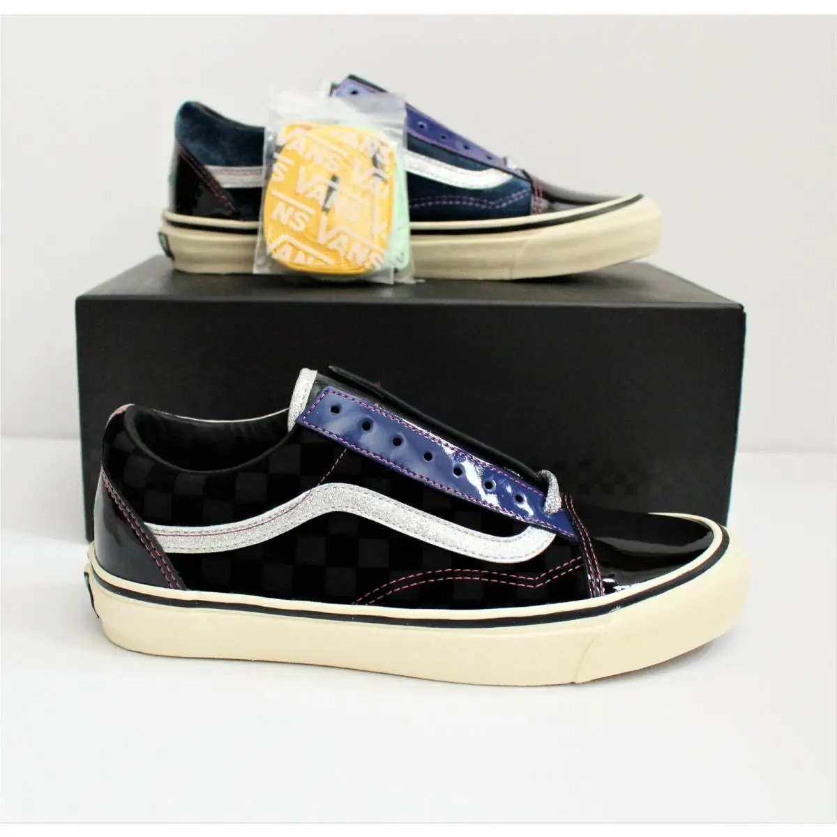 Vans shoes - OG Old Skool LX - Old Skool - Black Transparent/Yellow/Pink/Blue/Silver 8