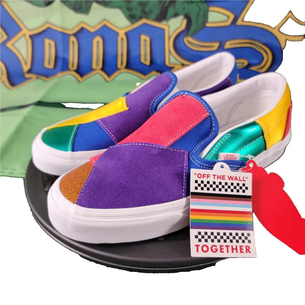 Vans Classic Slip-on Pride Patchwork Men Size 7 Women Size 8.5 VN0A33TB44B1 - Multicolor