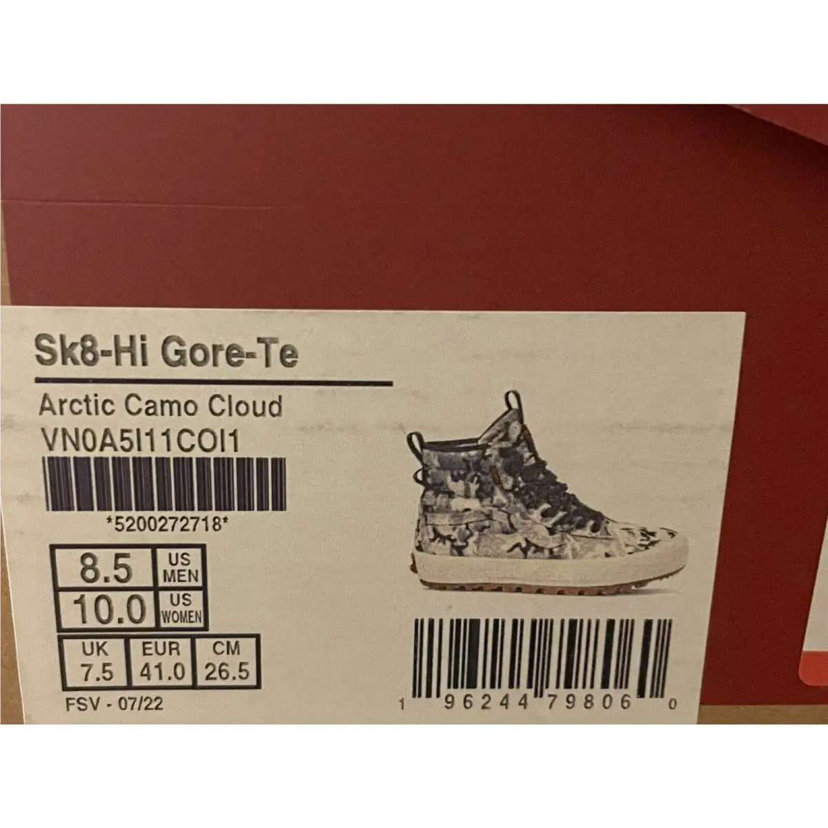 Vans shoes - SK8-Hi Gore-Tex MTE-3 - ARCTIC CAMO CLOUD - Gray 6