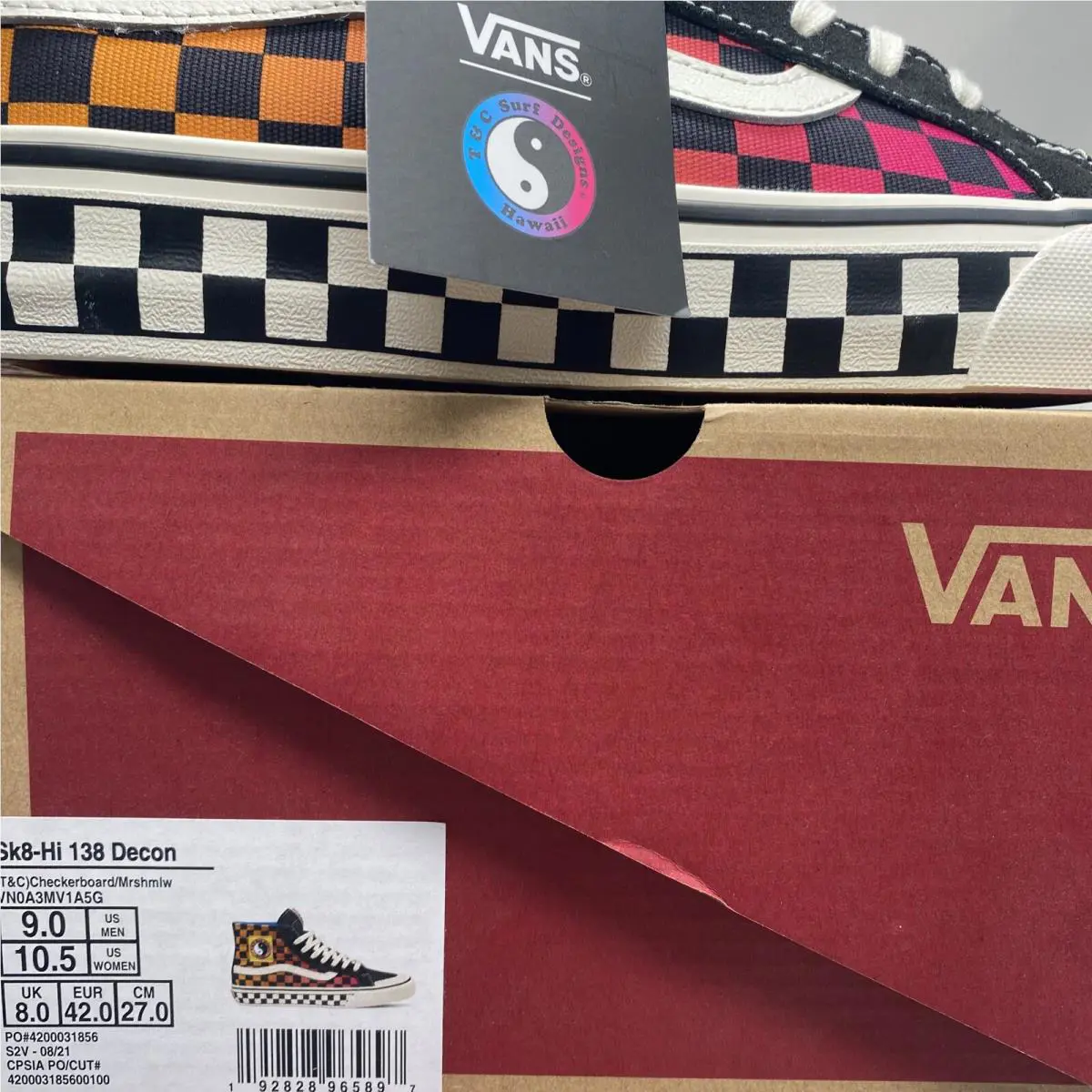 Vans shoes - VANS Sk8 Hi 138 Decon - VN0A3MV1A5G - Black White Red Orange Yellow Blue (UPC: 0192828965897) 5