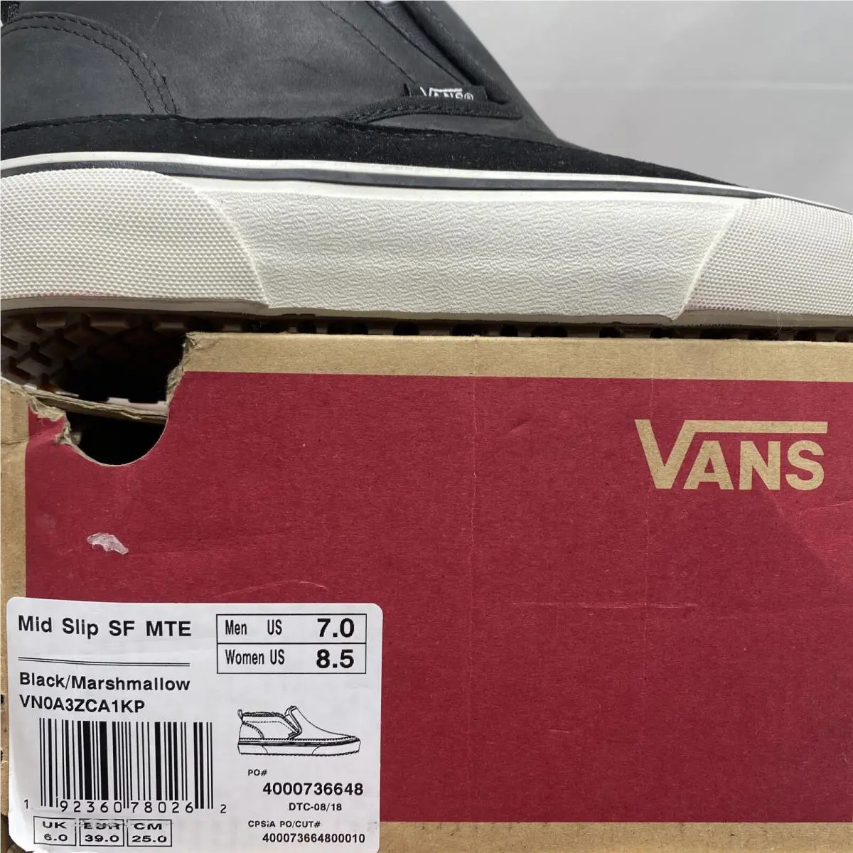 Vans shoes - Vans Mid-Slip SF MTE - MTE - VN0A3ZCA1KP - Black / White (UPC: 0192360780262) 5