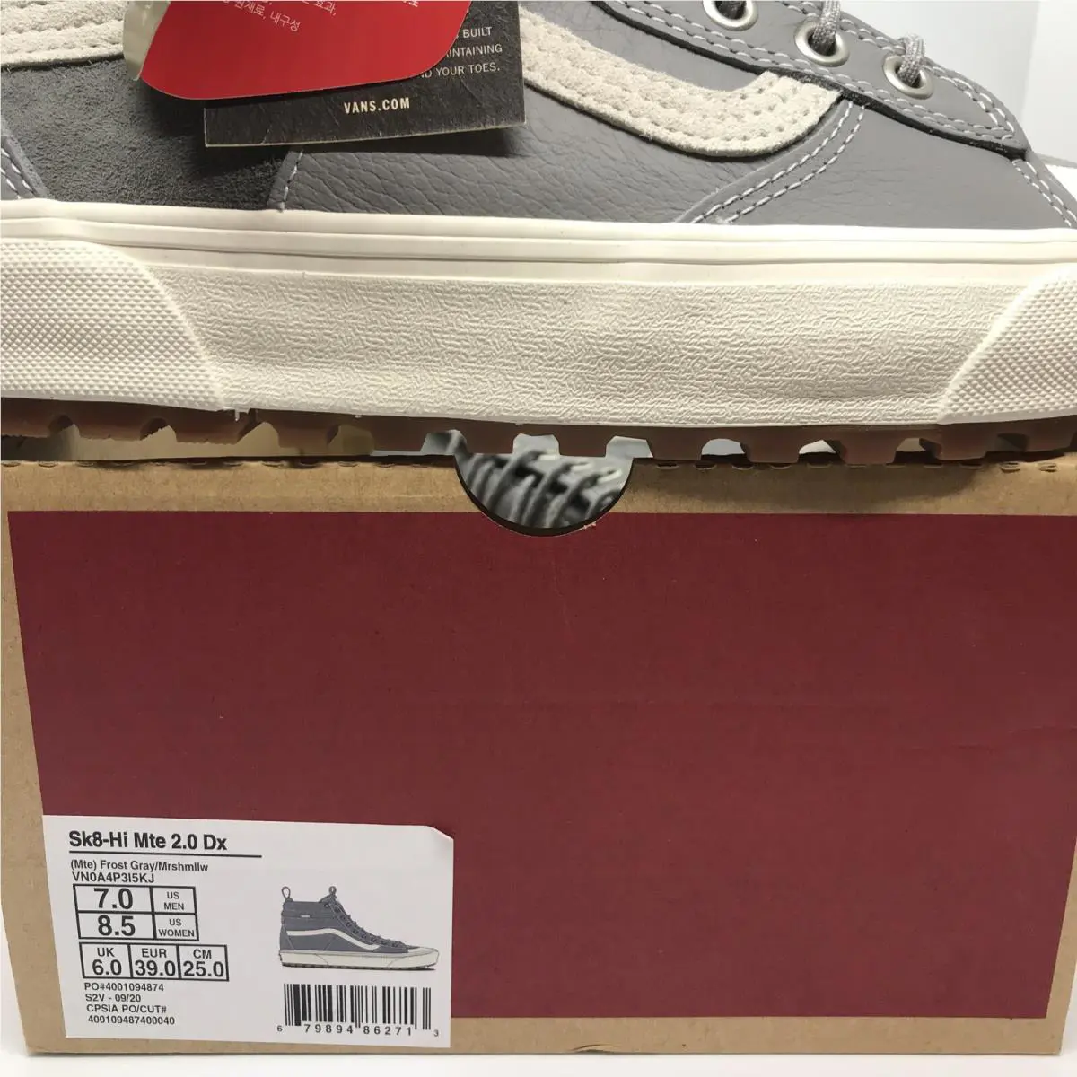 Vans shoes - VANS Sk8-Hi Mte - Mte - Gray - Grey / Marshmallow - White, Manufacturer: Frost Gray / Marshmallow (UPC: 0679894862713) 4