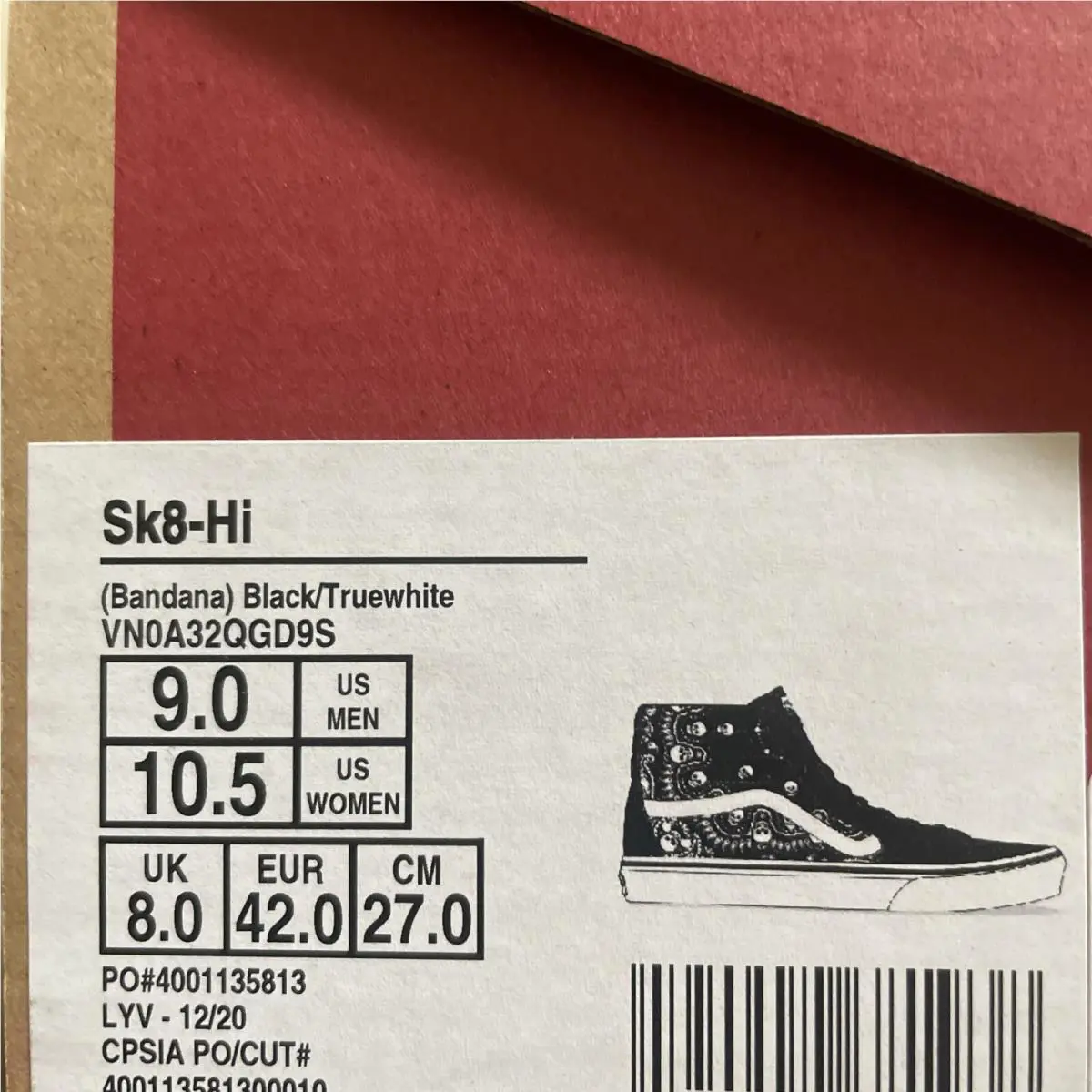 Vans shoes - Vans sk8-Hi Bandana - Bandana - Black 4