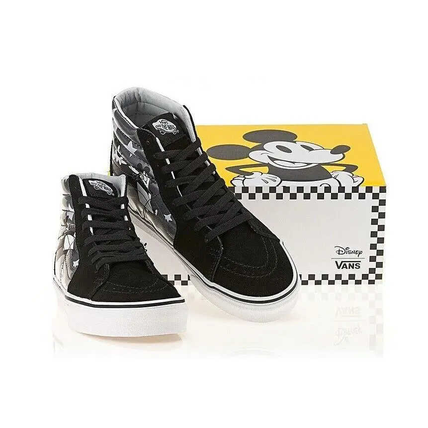 Vans SK8-HI Athletic Shoes Disney Mickey Plane Crazy/true White 90th Celebration - White