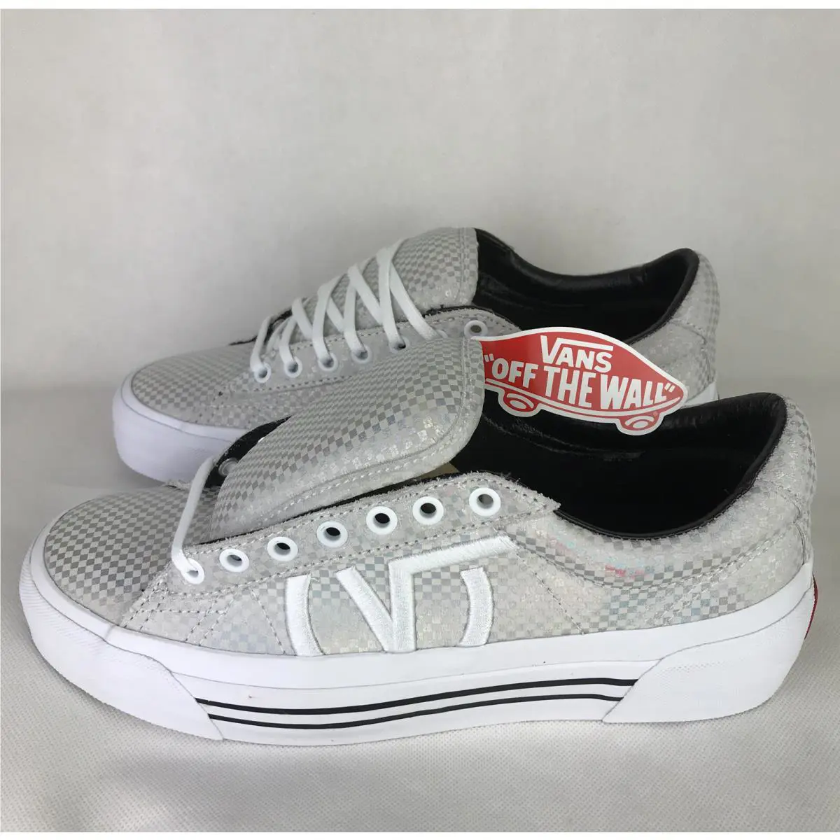 Vans shoes - VANS Sid Ni - Sid - Glory Check - True White / Black (UPC: 0772204286183) 2