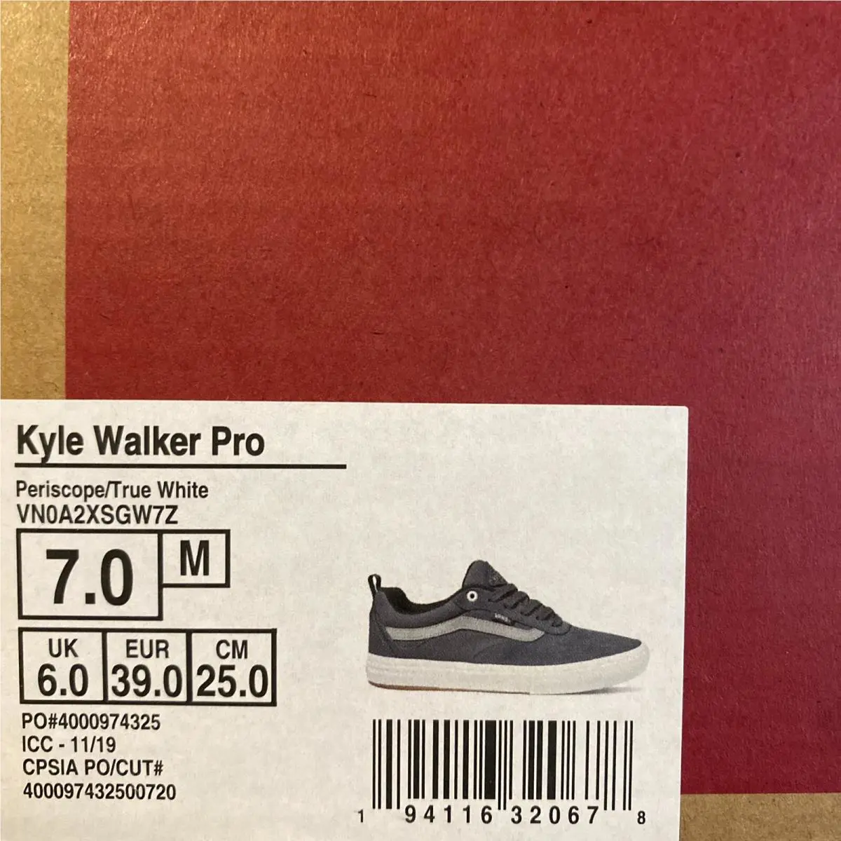 Vans shoes - Kyle Walker Pro - Kyle Walker Pro - VN0A2XSGW7Z - Periscope (Gray-Grey) / True White, Manufacturer: Periscope / True White (UPC: 0194116320678) 3