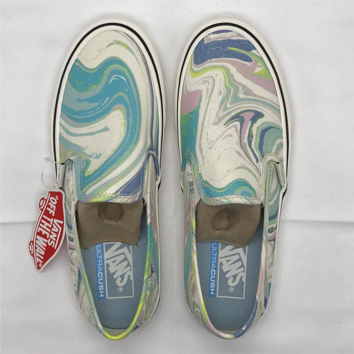 Vans shoes - VANS Slip-On Sf - VN0A3MVDXGI - White Blue Green Purple Pink Marshmallow (UPC: 0194116356226) 2