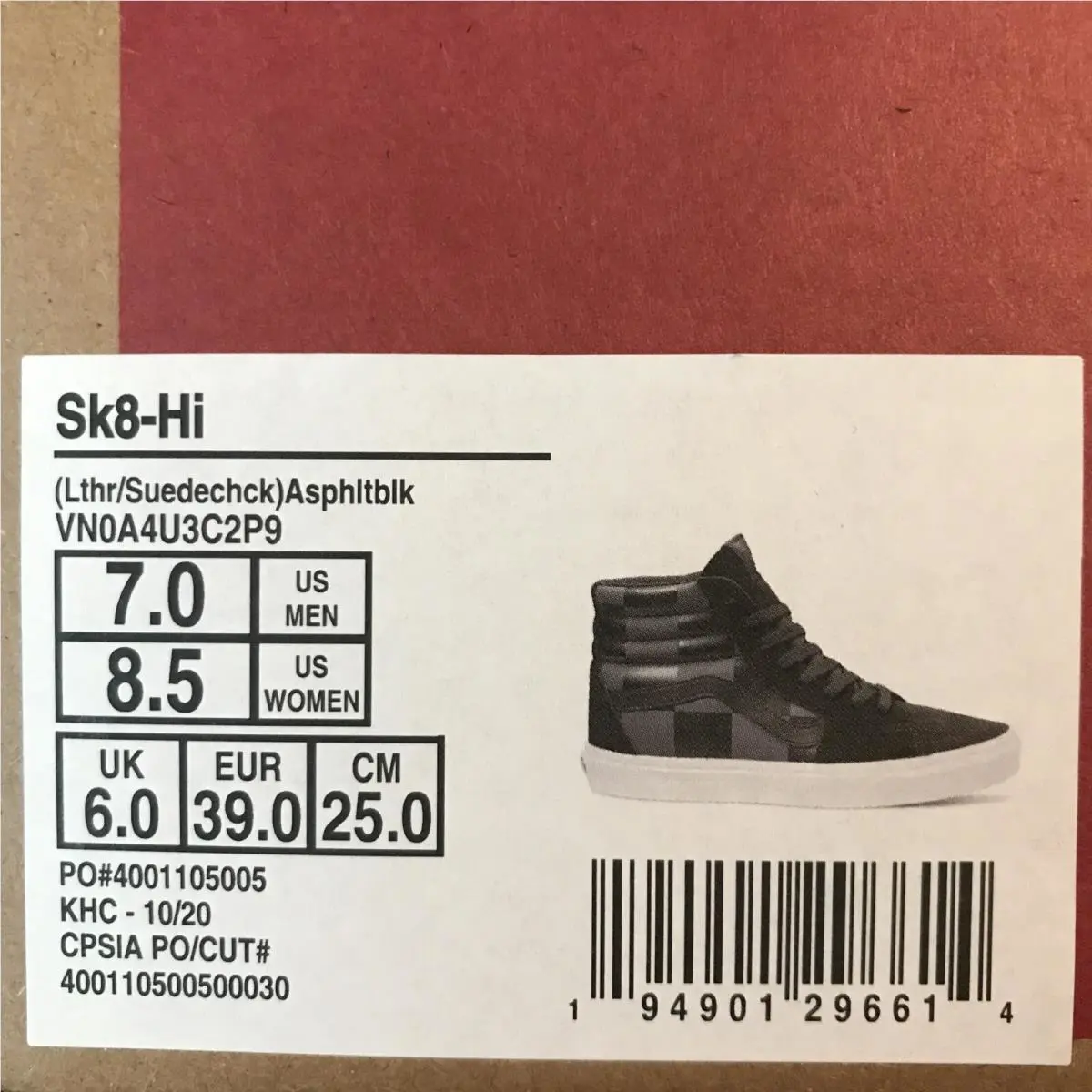 Vans shoes - VANS Sk8 Hi - Black Gray Grey White (UPC: 0194901296614) 5