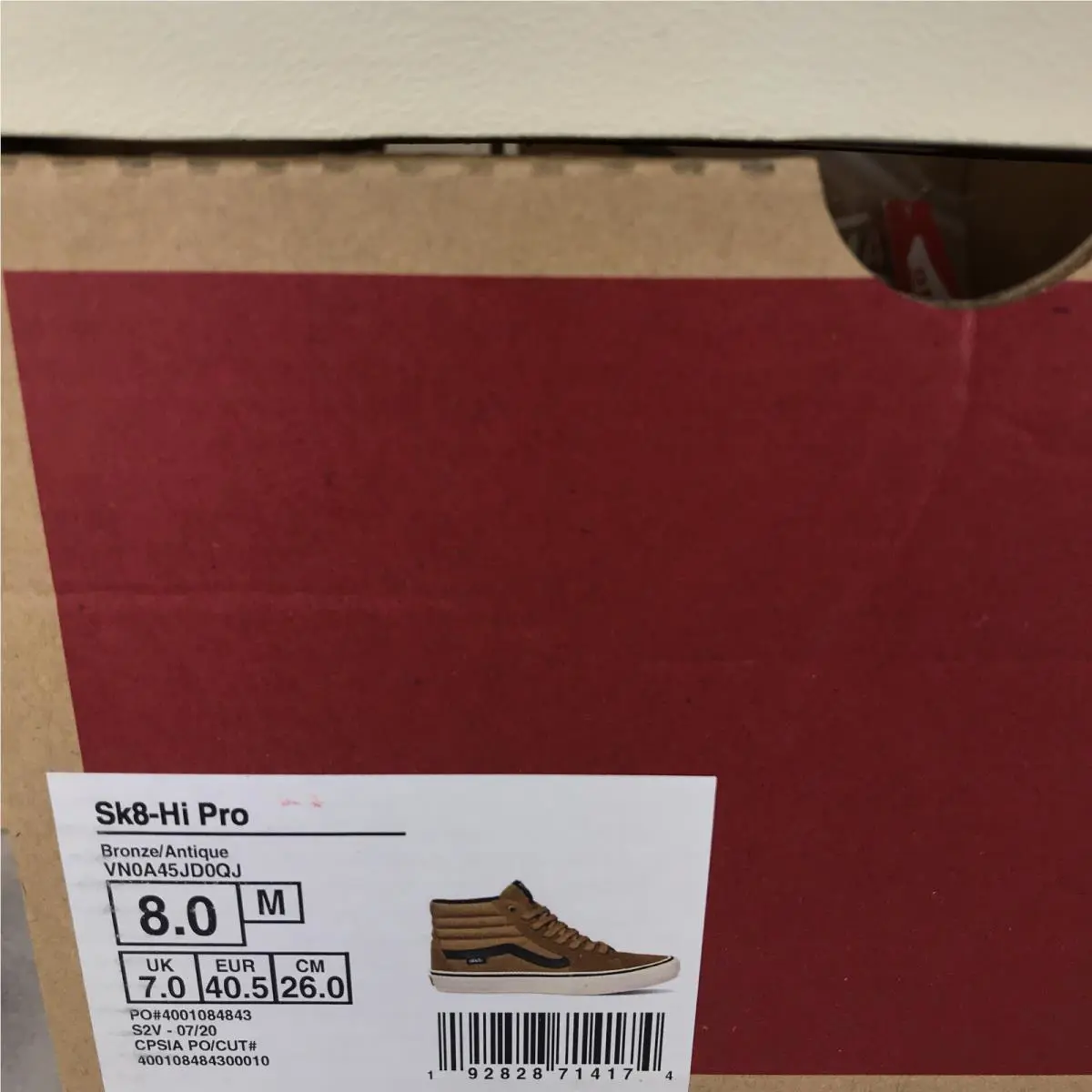 Vans shoes - VANS Sk8-Hi Pro - Pro - Bronze / Antique / White / Black, Manufacturer: Bronze / Antique (UPC: 0192828714174) 4