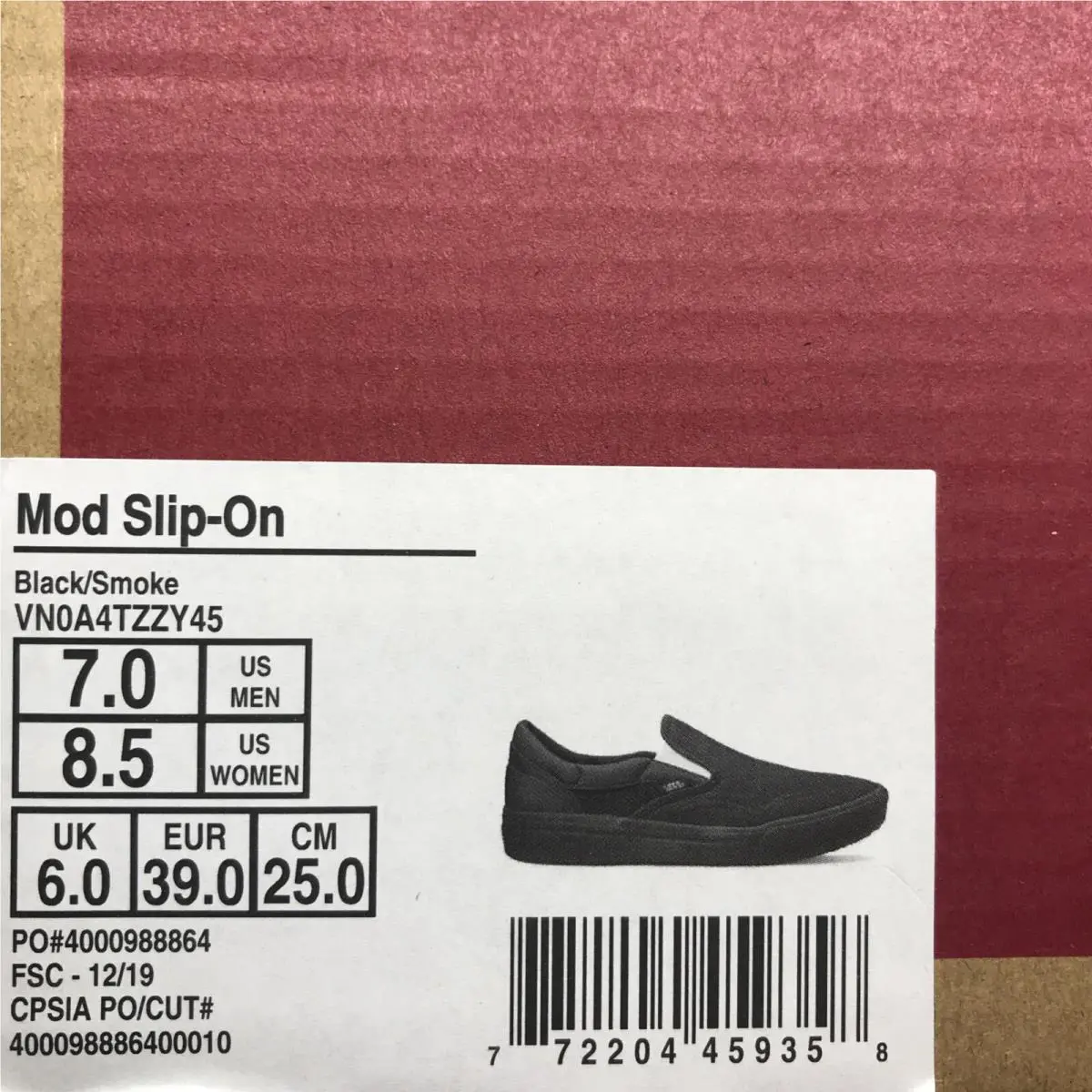 Vans shoes - VANS Mod Slip-On - Mod - Black / Smoke (UPC: 0772204459358) 5