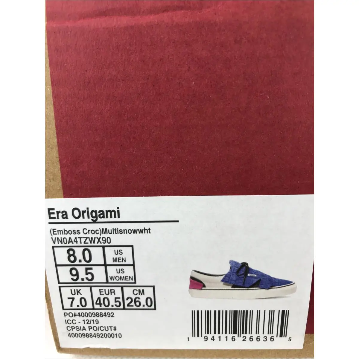 Vans shoes - VANS Era Origami - Era Origami - Multicolor - White / Black / Pink / Purple (UPC: 0194116266365) 4