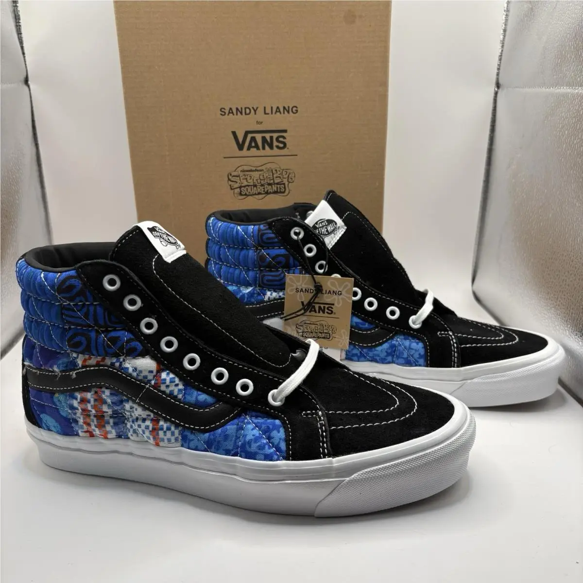 Vault Vans Sandy Jiang Spongebob Sk8-Hi 38 DX PW Patchwork Size 9.5 Men`s