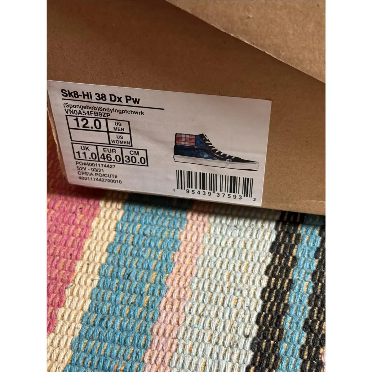 Vans shoes - VANS Sk8-Hi 38 Dx Pw - VN0A54FB9ZP - Blue (UPC: 0195439375932) 9