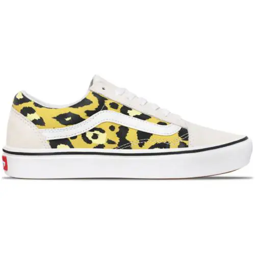 Vans shoes - CHECK LEOPARD cream / pink / black / green / yello 0