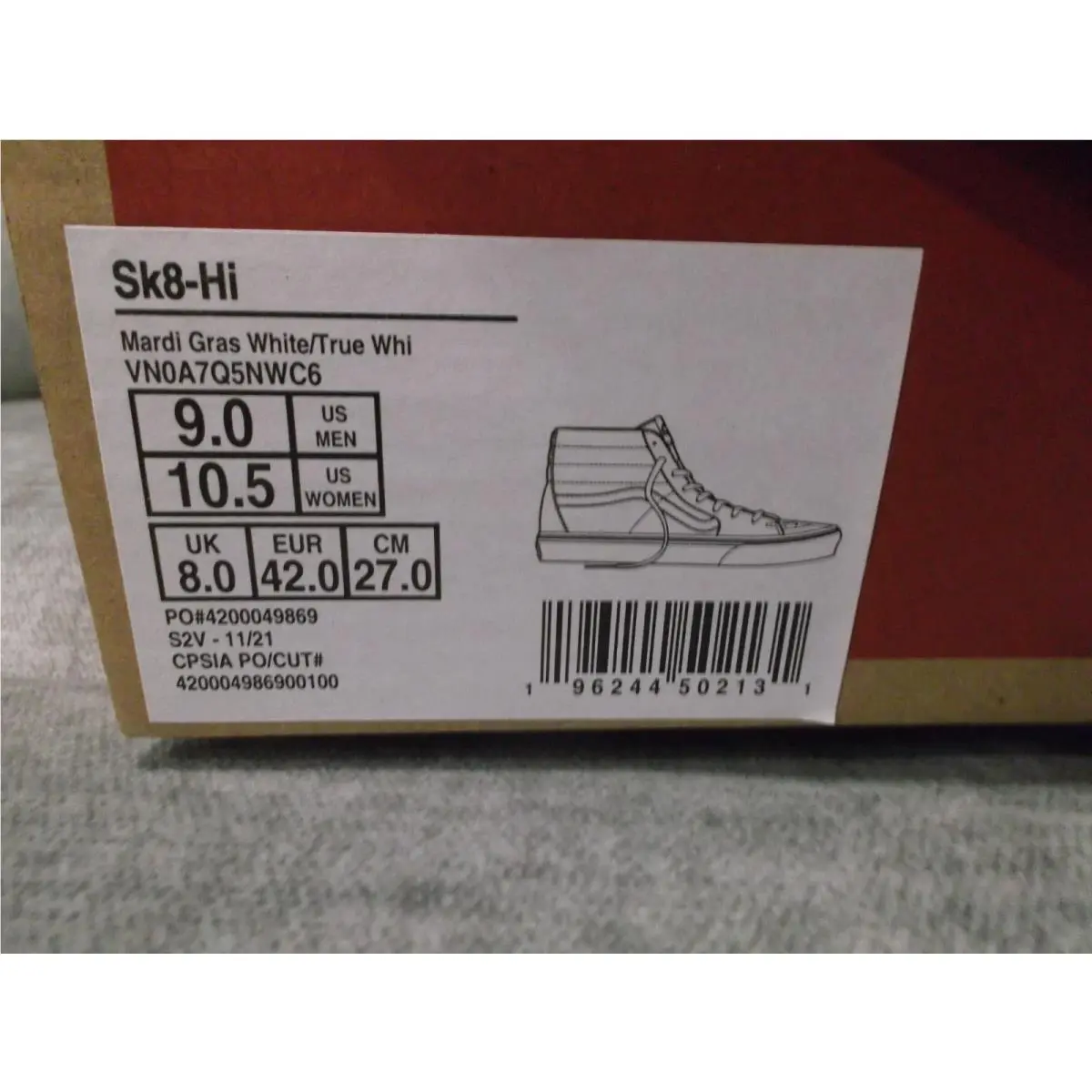 Vans shoes - VANS Sk8-Hi - VN0A7Q5NWC6 - White (UPC: 196244502131) 0